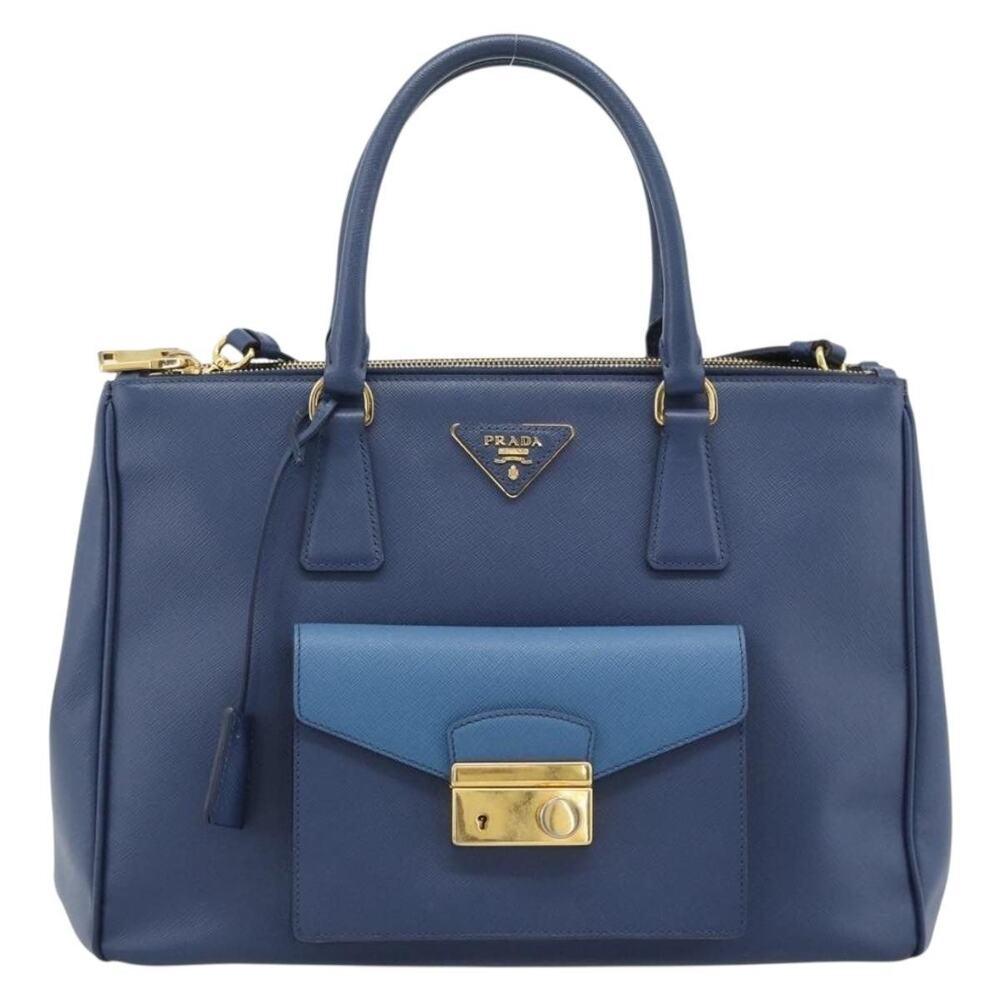 Prada Saffiano Galleria Handbag Blue